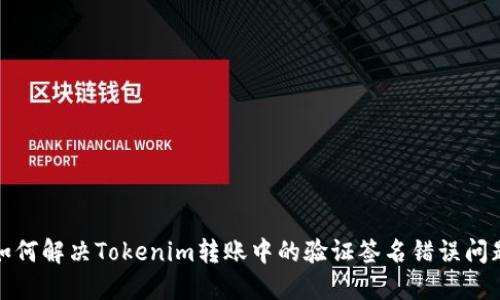 如何解决Tokenim转账中的验证签名错误问题